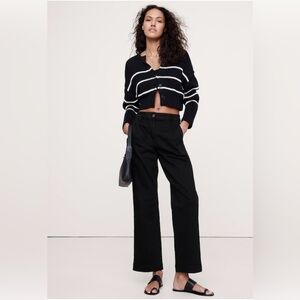 Banana Republic Black Wide-Leg Pants